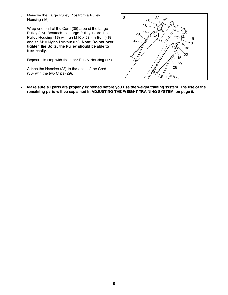 Weider WEBE14010 User Manual | Page 8 / 12