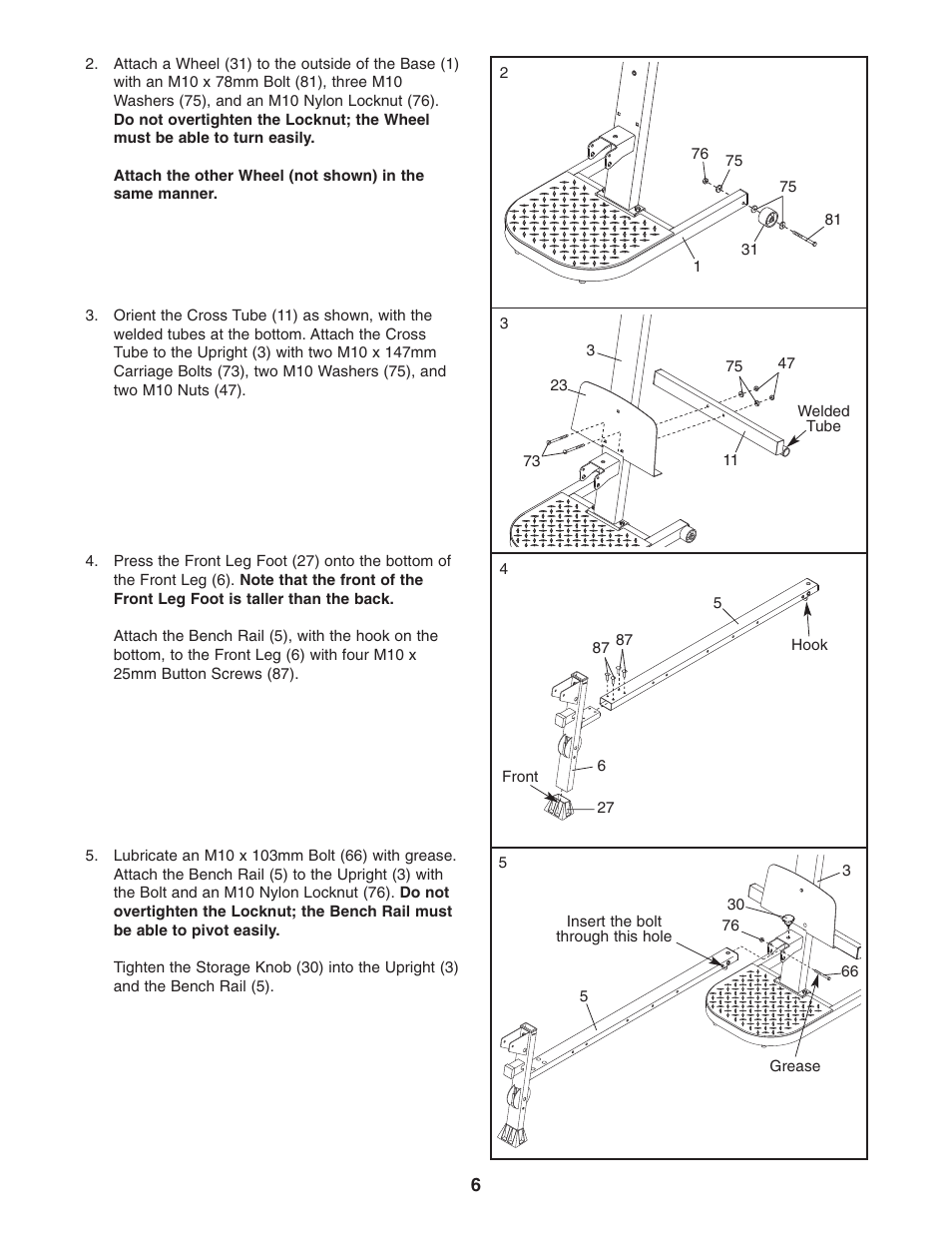 Weider 831.15392.3 User Manual | Page 6 / 24