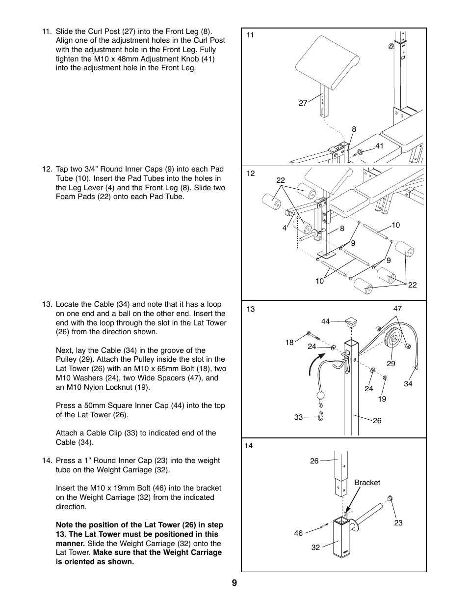 Weider WEBE15100 User Manual | Page 9 / 20