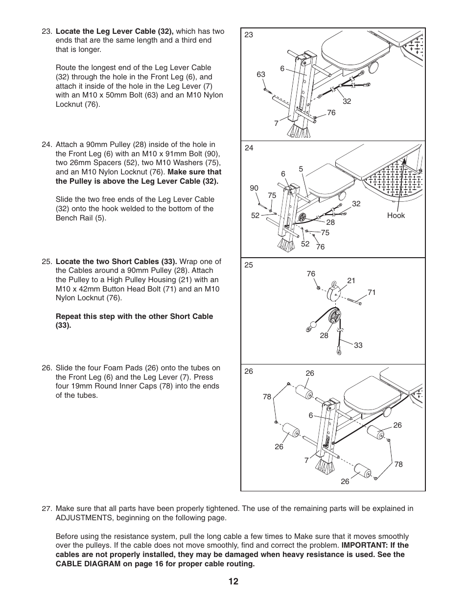 Weider 831.153921 User Manual | Page 12 / 24