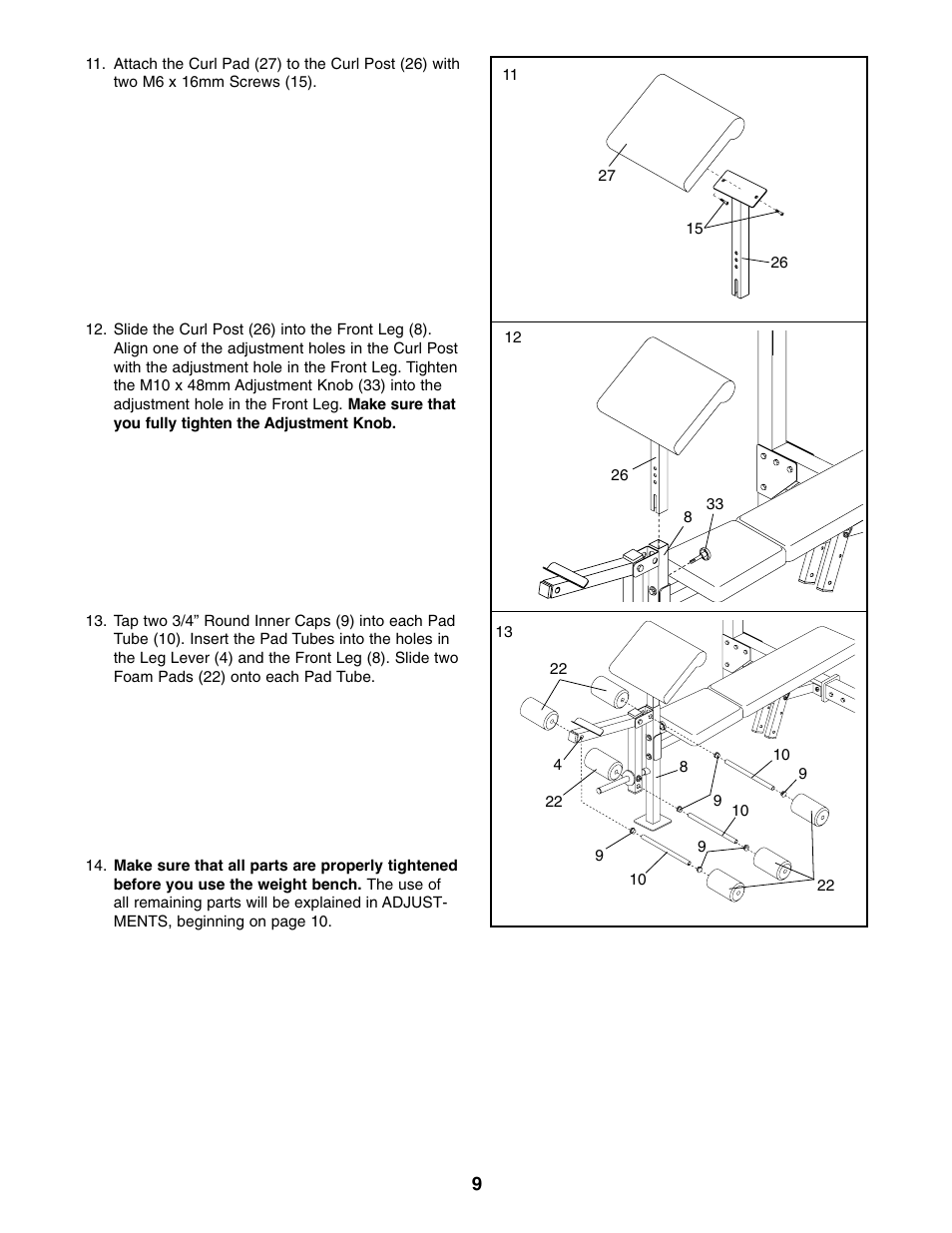 Weider 831.150742 User Manual | Page 9 / 16