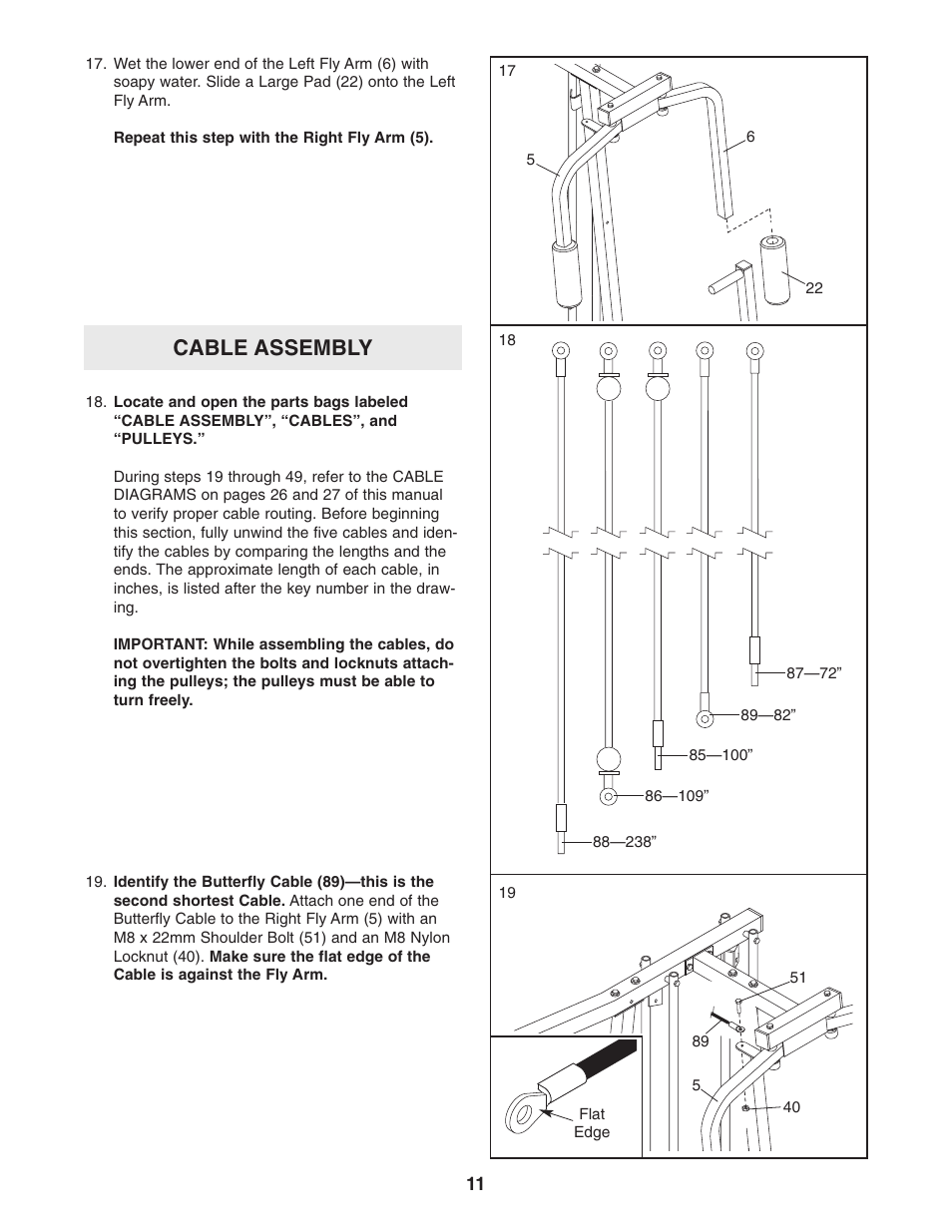 Cable assembly | Weider WESY26331 User Manual | Page 11 / 32
