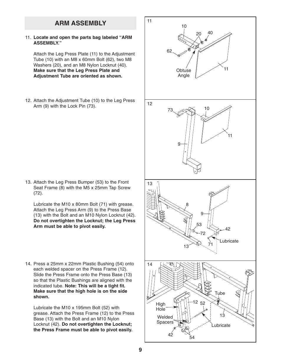 Arm assembly | Weider WESY26331 User Manual | Page 9 / 32