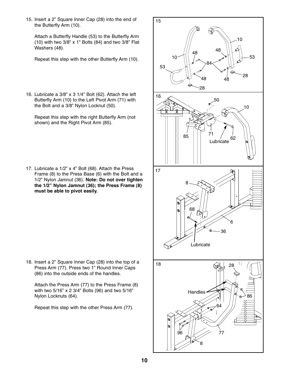 Weider WESY59100 User Manual | Page 10 / 32