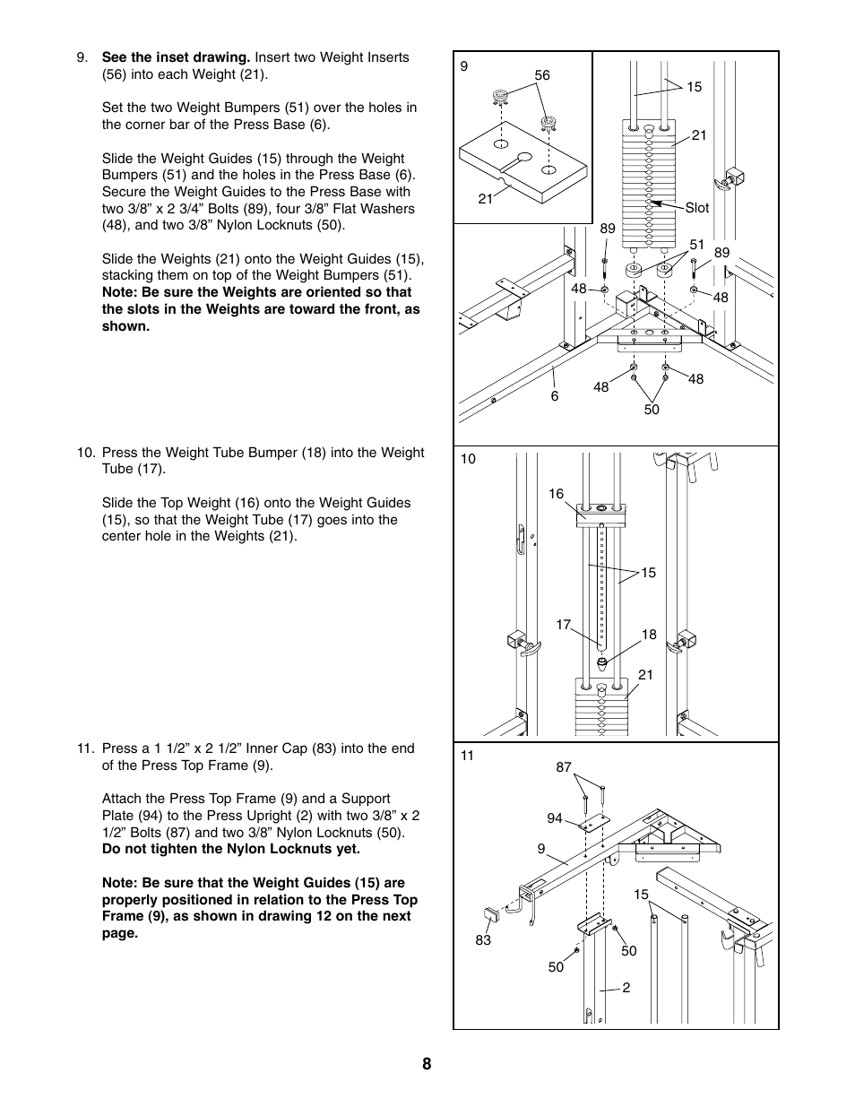 Weider WESY59100 User Manual | Page 8 / 32