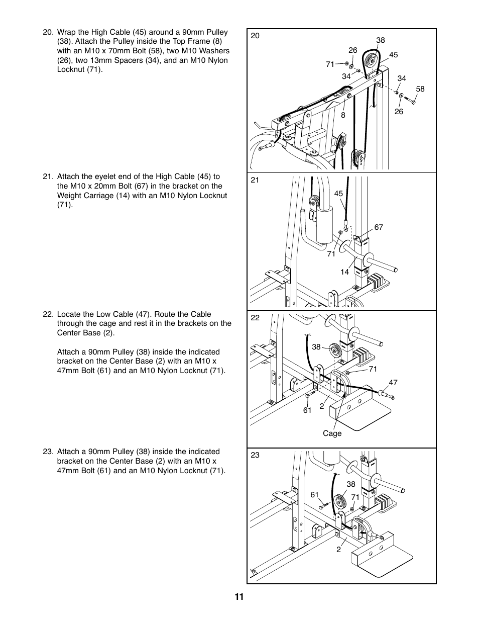 Weider 831.159010 User Manual | Page 11 / 27