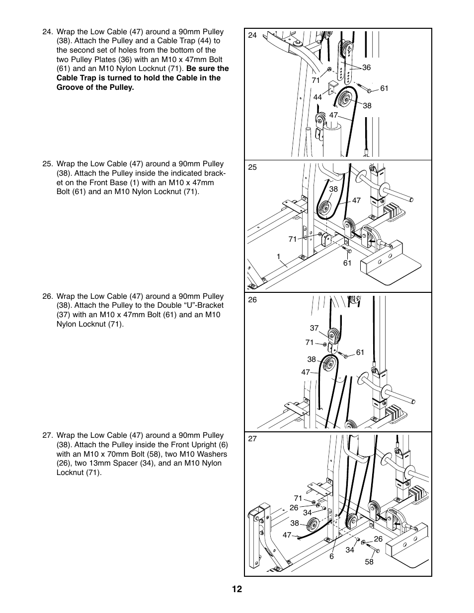 Weider 831.159010 User Manual | Page 12 / 27