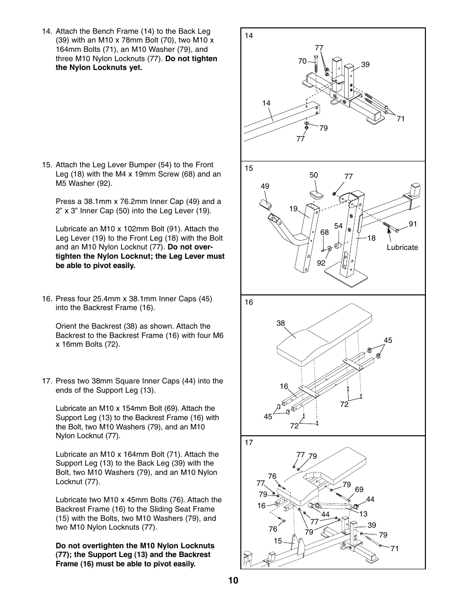 Weider WEBE29910 User Manual | Page 10 / 26