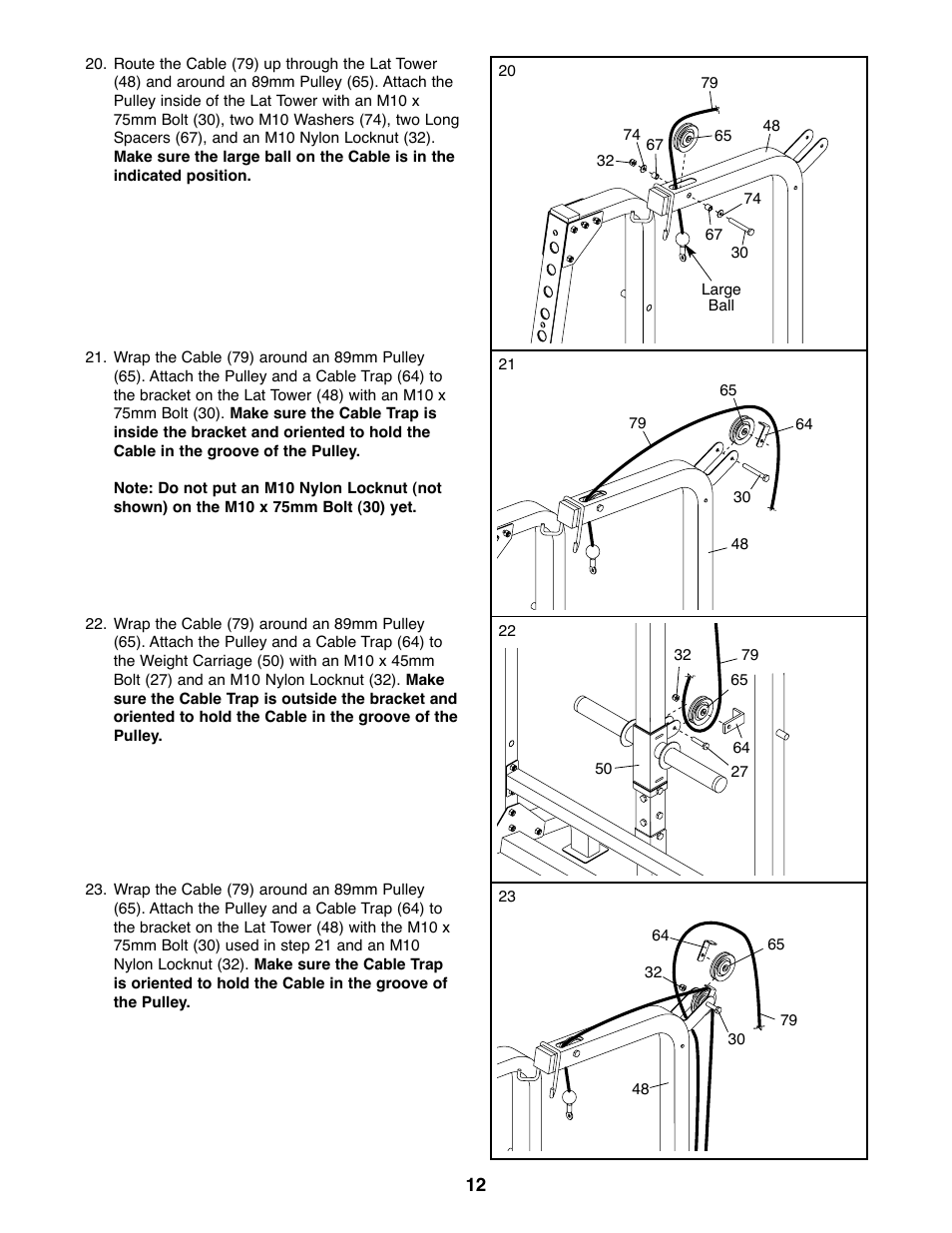 Weider WEBE27320 User Manual | Page 12 / 27