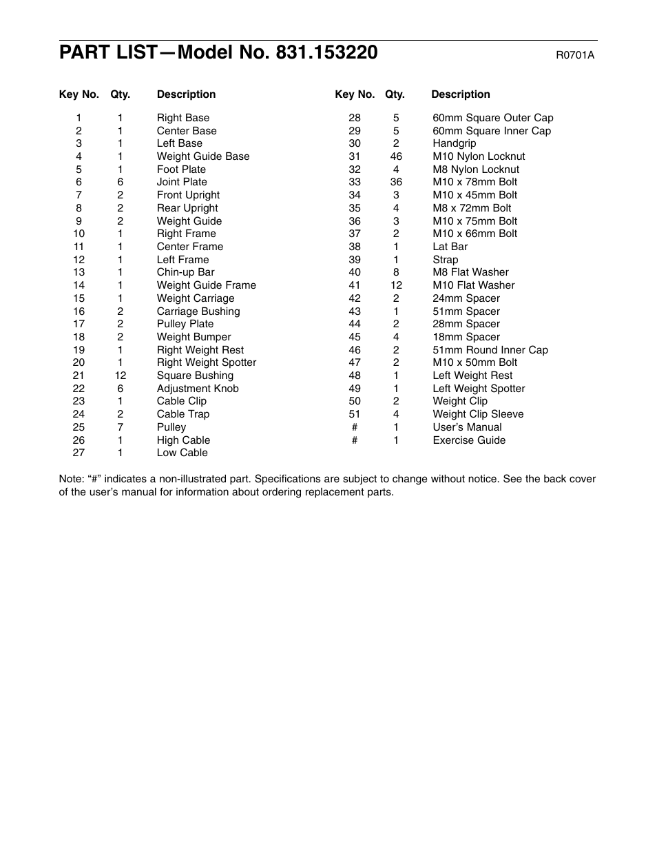 Weider PRO XT75 User Manual | Page 16 / 18