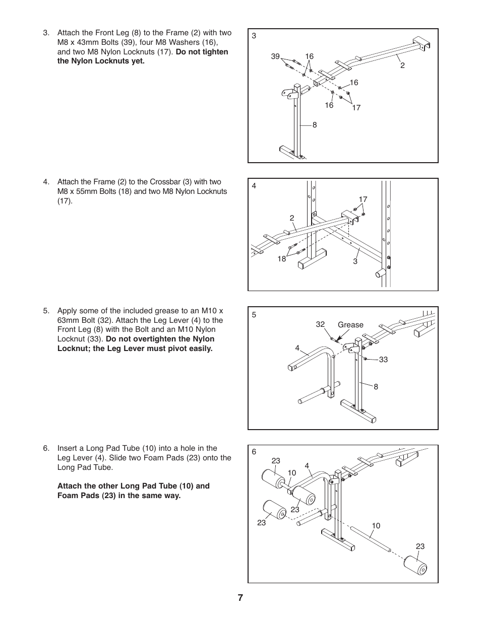 Weider Pro 256 831.15791.1 User Manual | Page 7 / 16