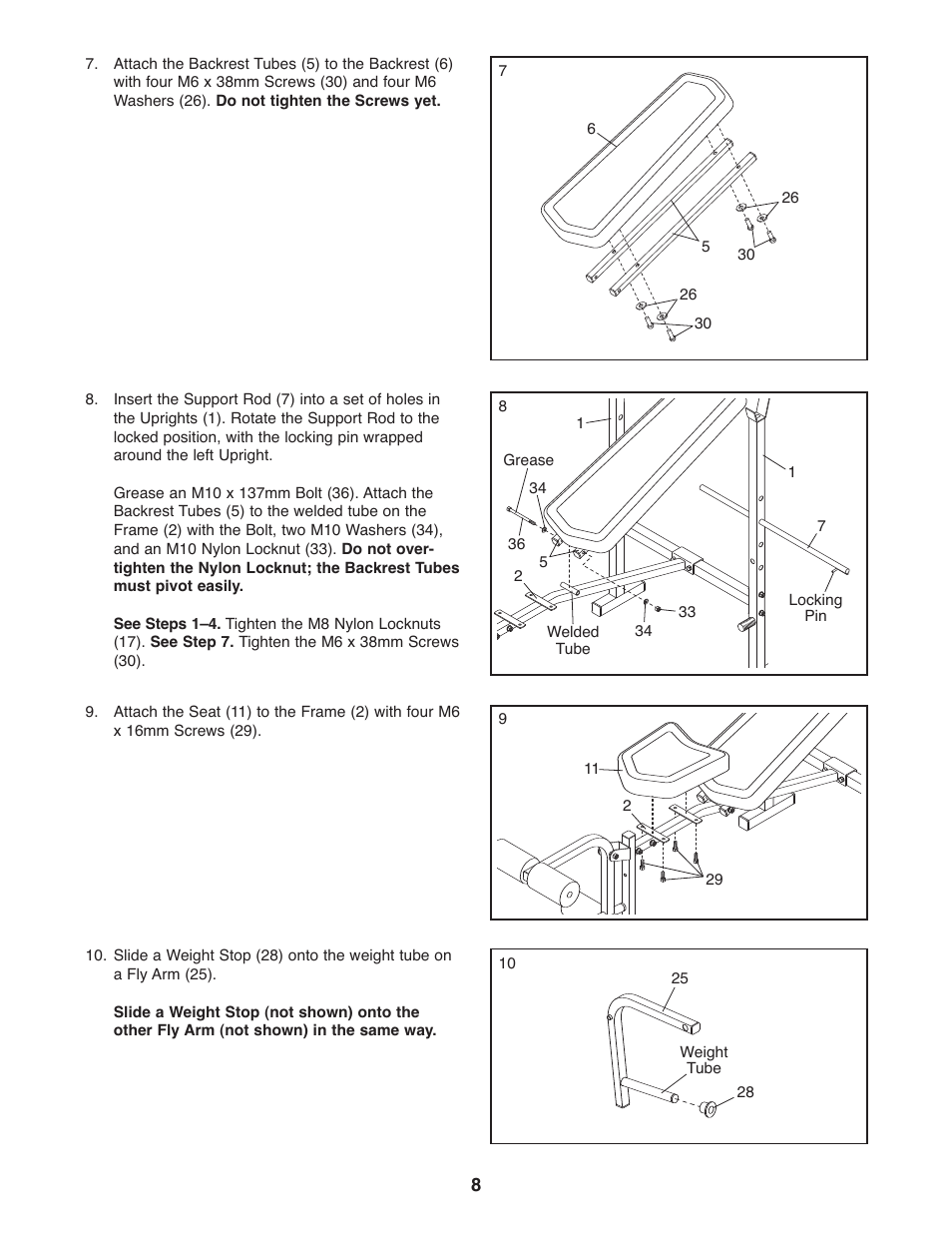 Weider Pro 256 831.15791.1 User Manual | Page 8 / 16