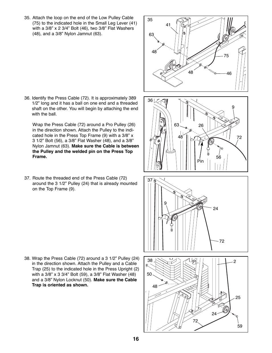 Weider WESY99490 User Manual | Page 16 / 33