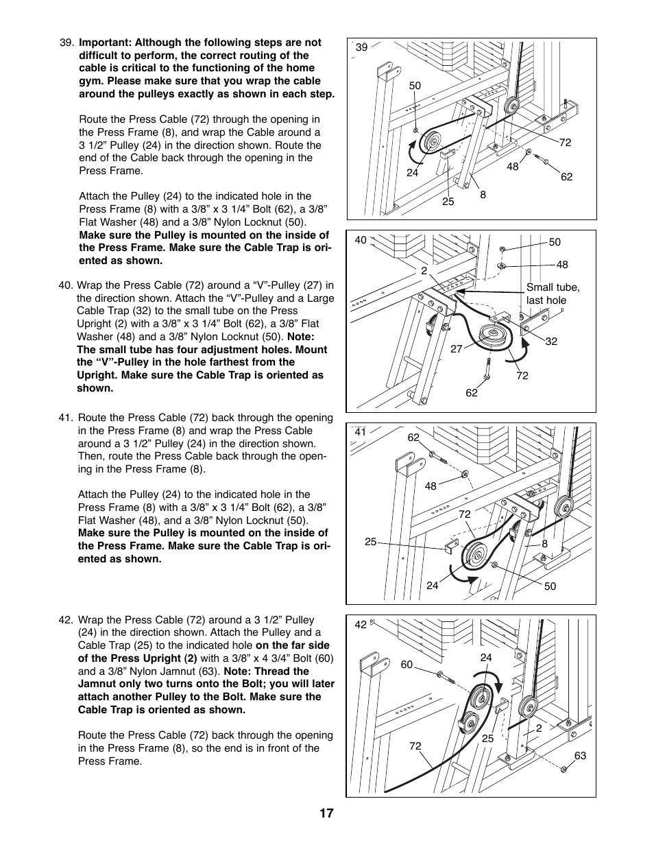 Weider WESY99490 User Manual | Page 17 / 33