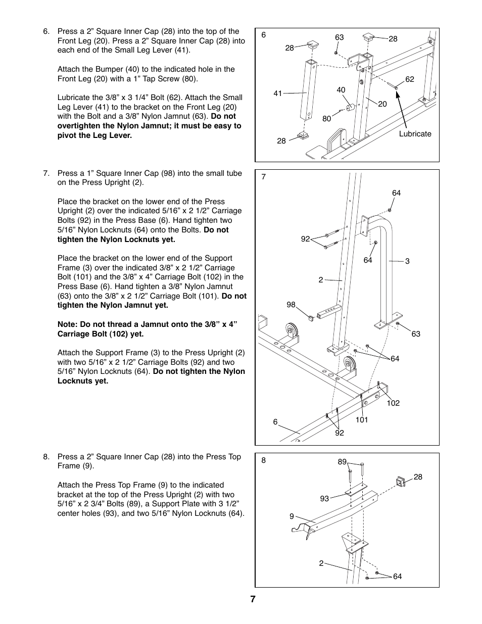 Weider WESY99490 User Manual | Page 7 / 33