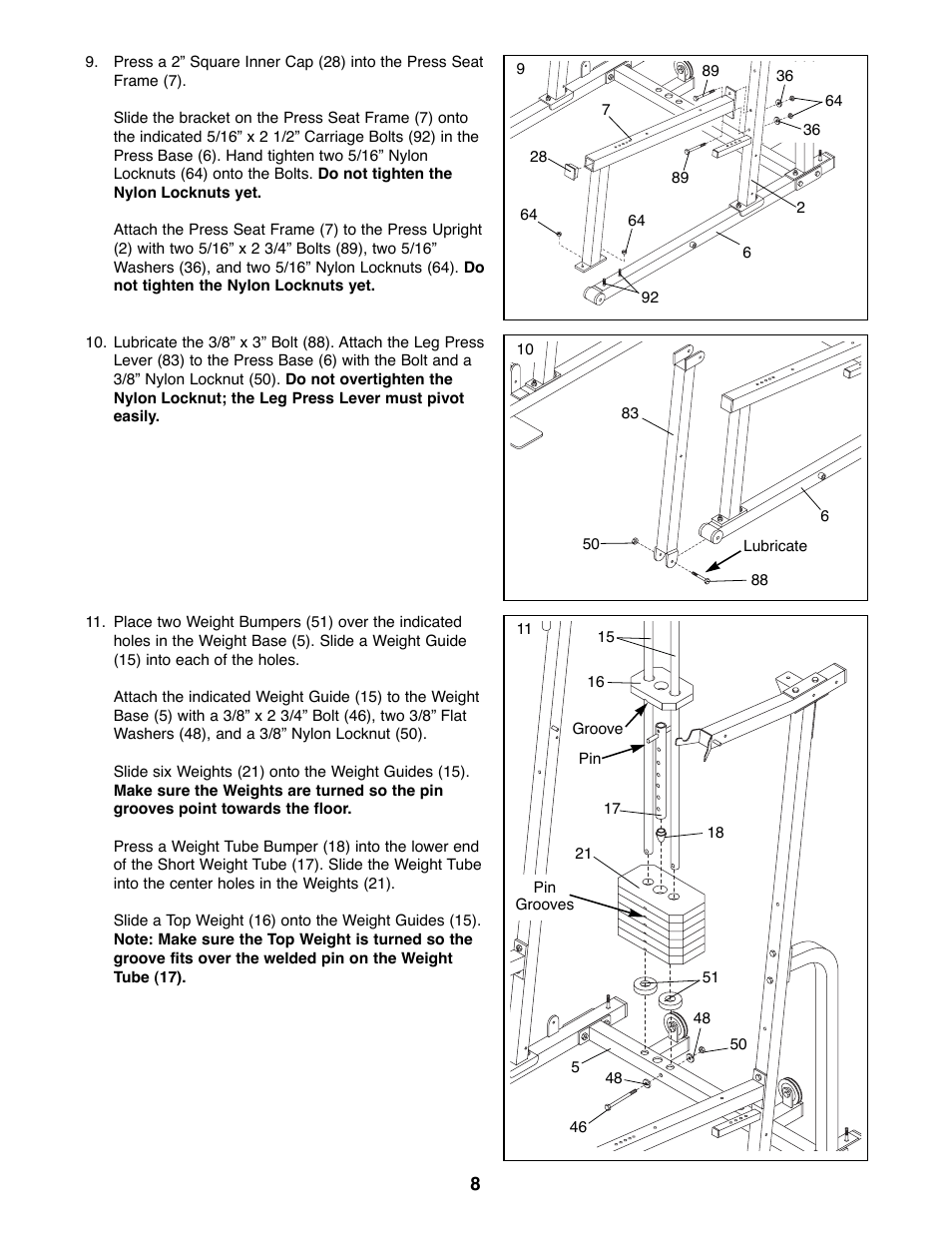 Weider WESY99490 User Manual | Page 8 / 33