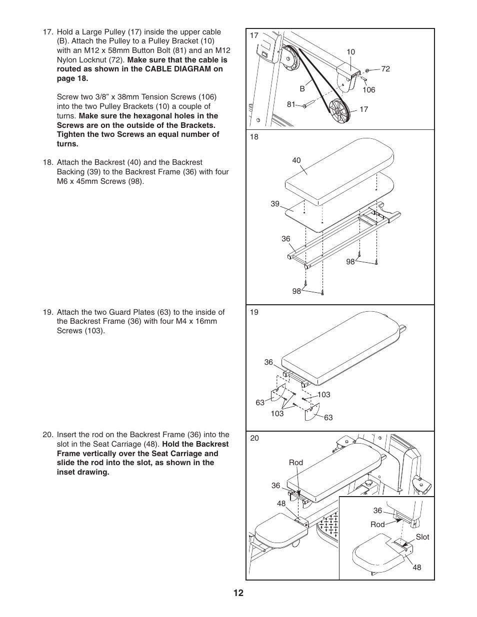 Weider WESY68630 User Manual | Page 12 / 27