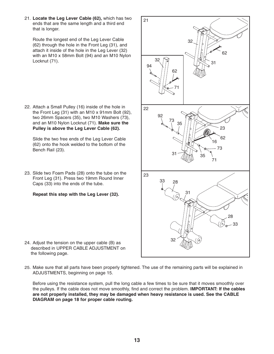 Weider WESY68630 User Manual | Page 13 / 27