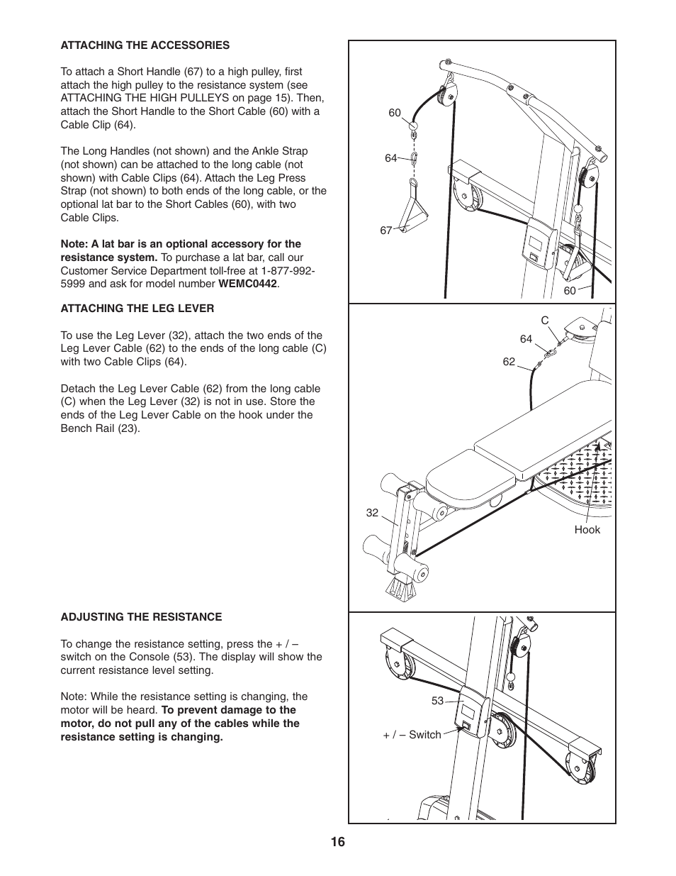 Weider WESY68630 User Manual | Page 16 / 27