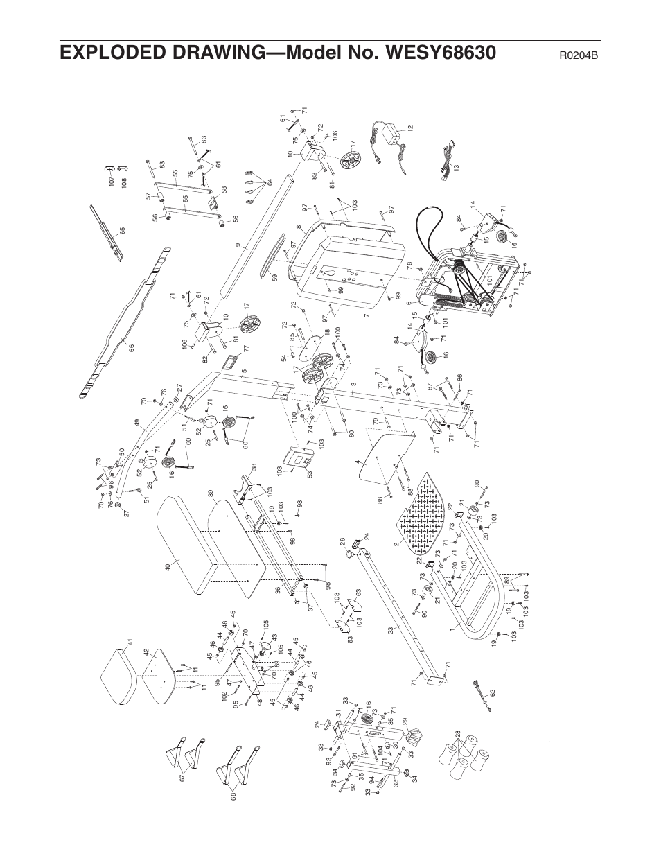 R0204b | Weider WESY68630 User Manual | Page 26 / 27