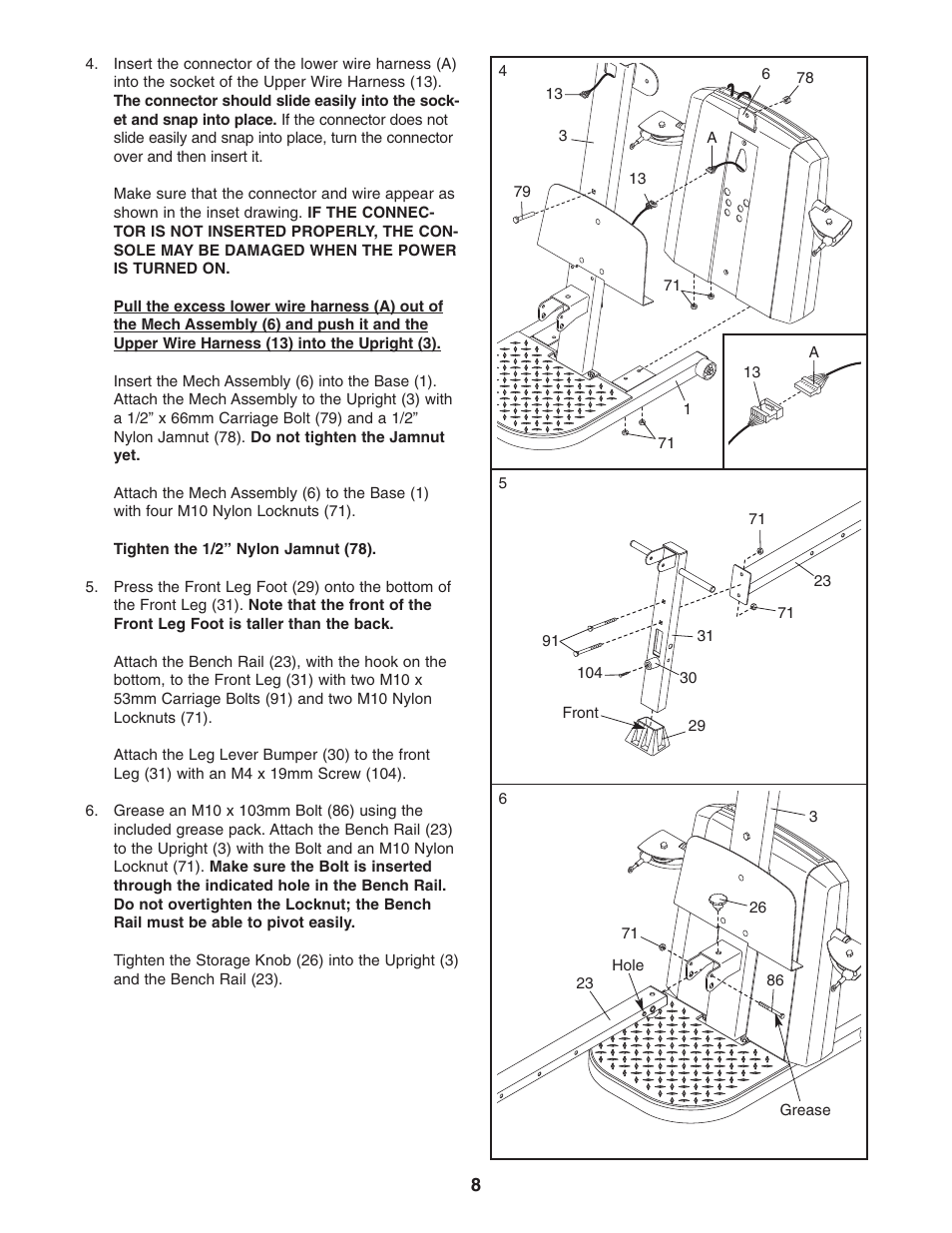 Weider WESY68630 User Manual | Page 8 / 27