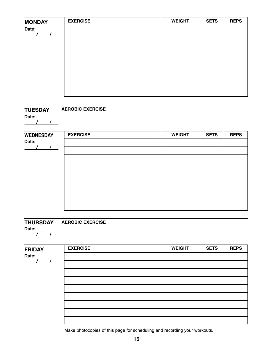 Weider 831.150730 User Manual | Page 15 / 20