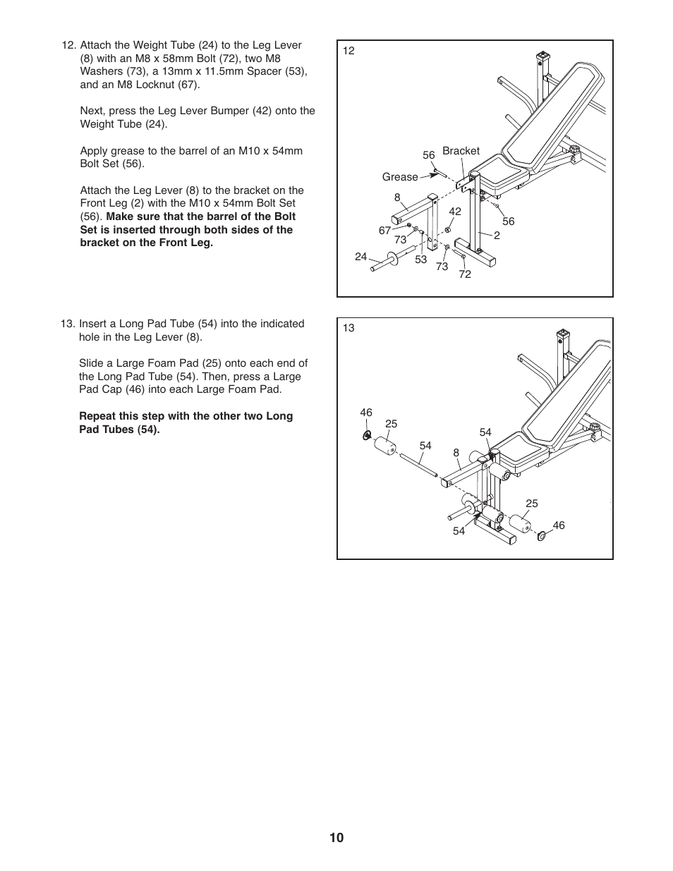 Weider 240 TC User Manual | Page 10 / 20