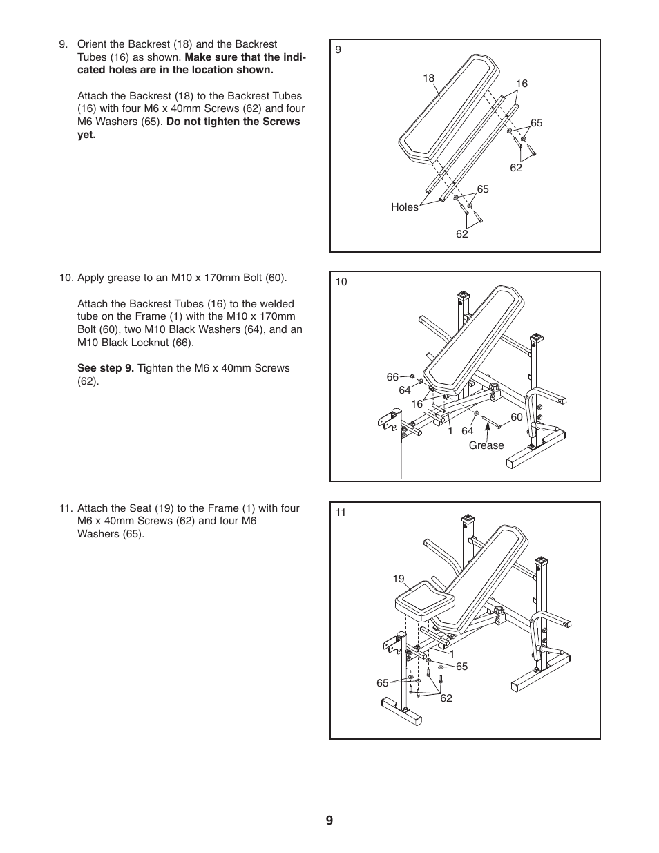 Weider 240 TC User Manual | Page 9 / 20