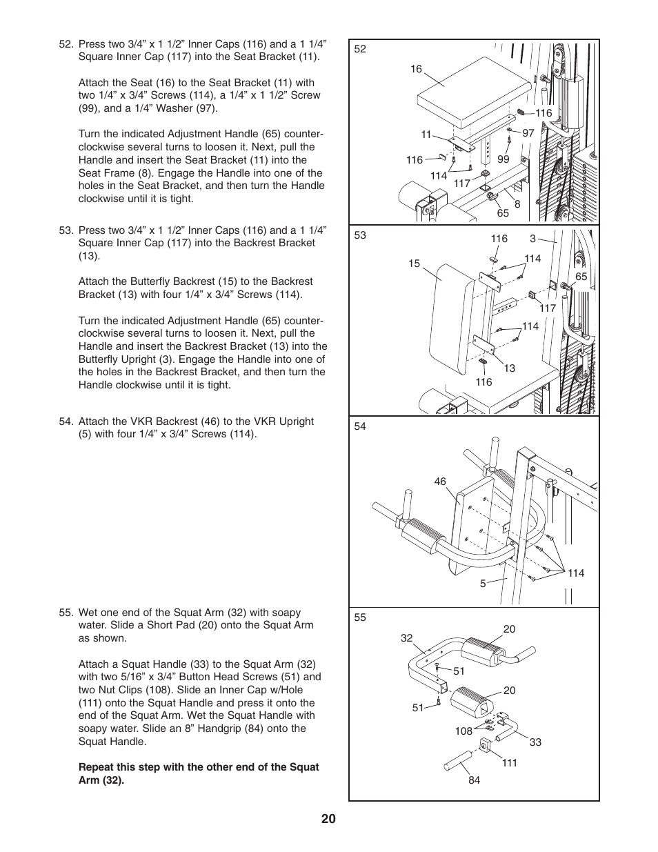 Weider WESY38322 User Manual | Page 20 / 33