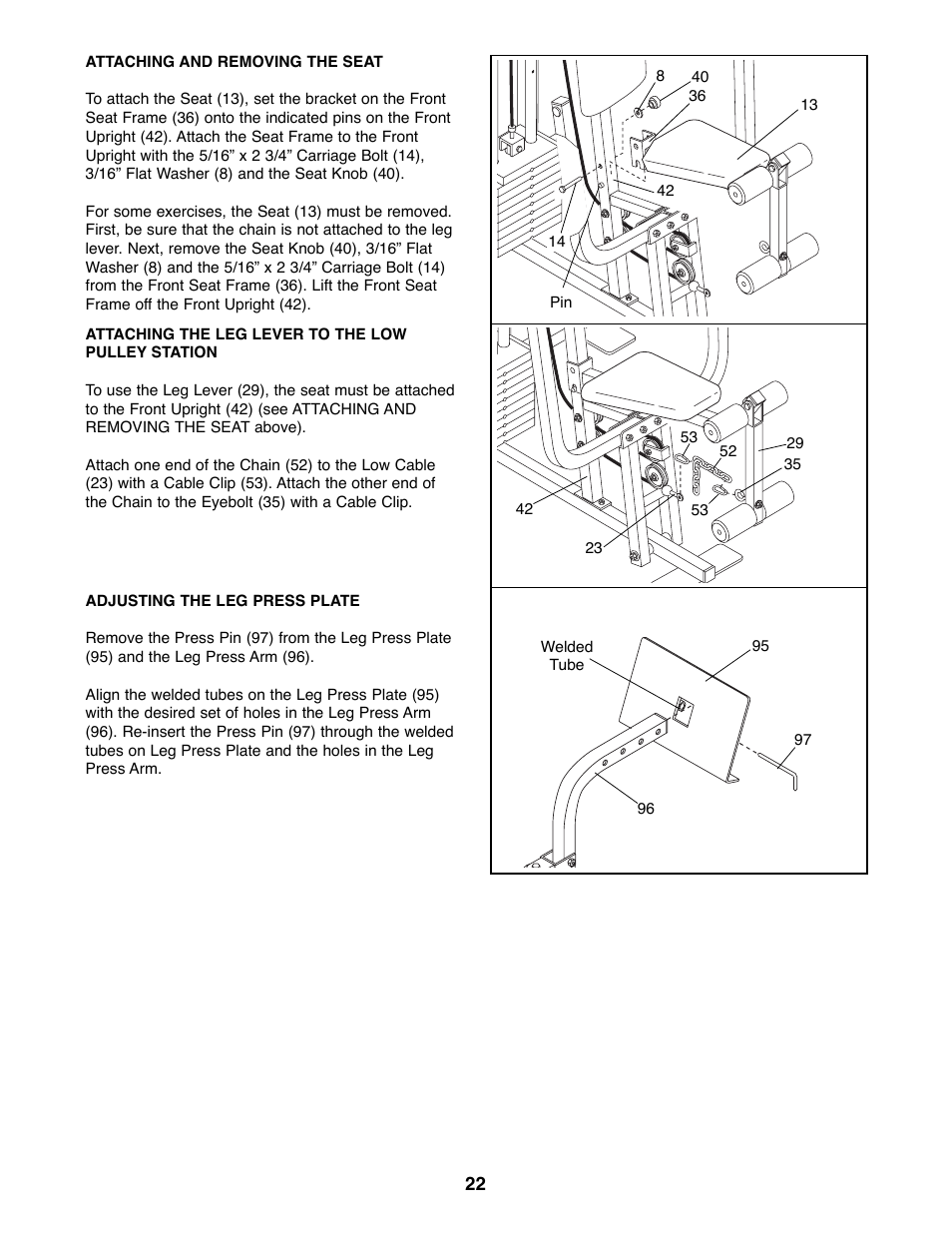 Weider WESY39200 User Manual | Page 22 / 33