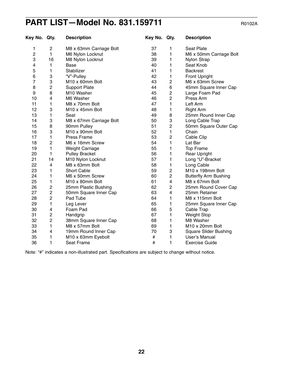 Weider 8920 User Manual | Page 25 / 27