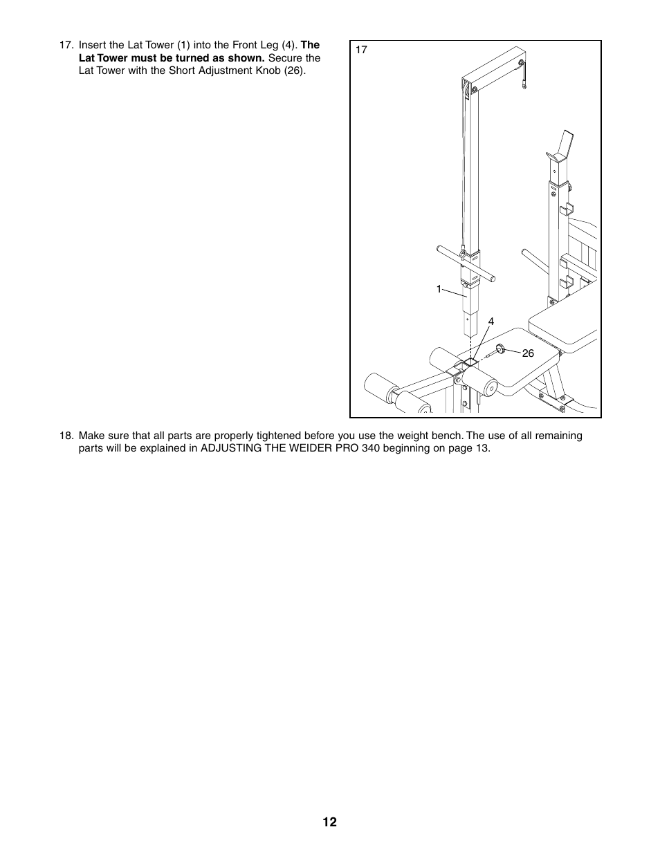 Weider 831.150381 User Manual | Page 12 / 24