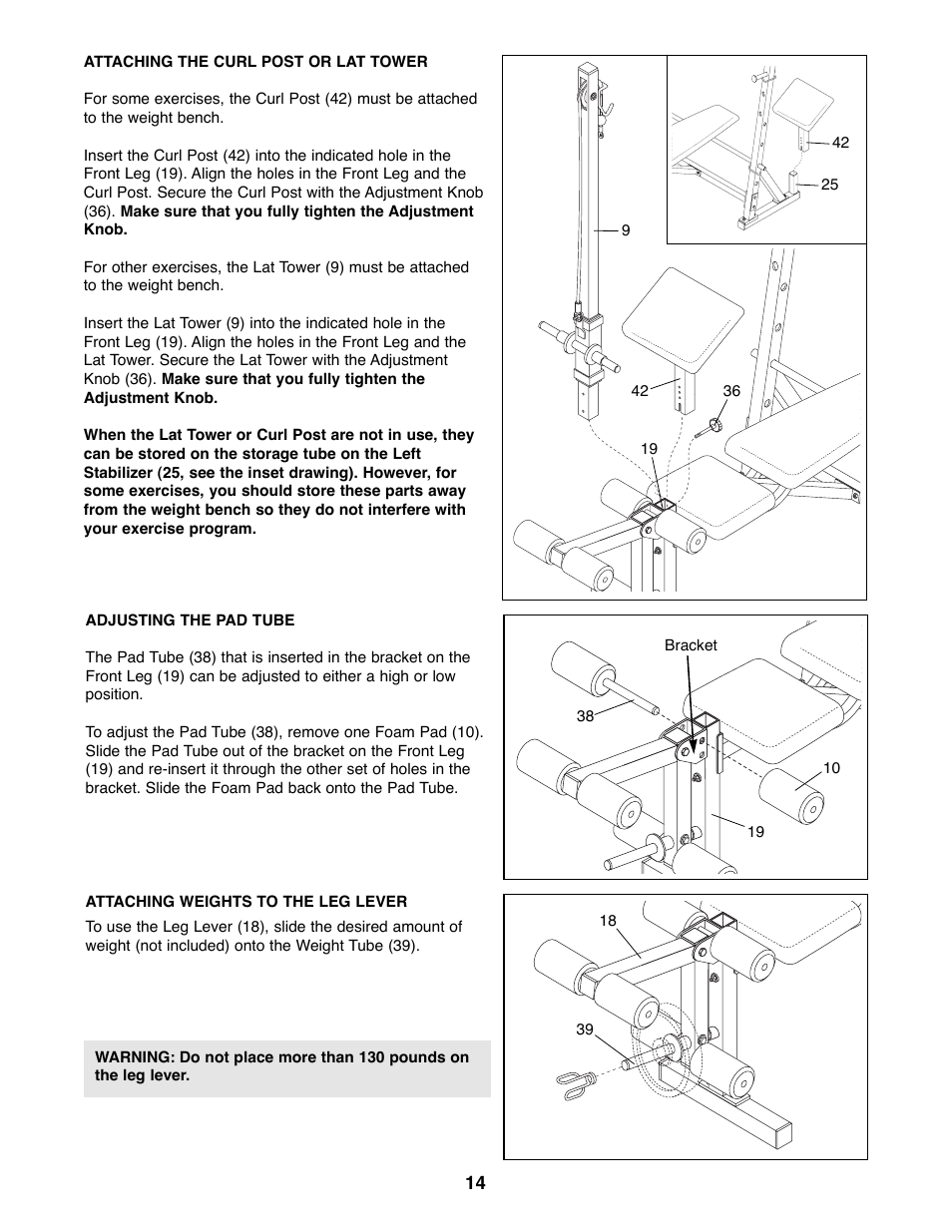 Weider WEBE07790 User Manual | Page 14 / 22