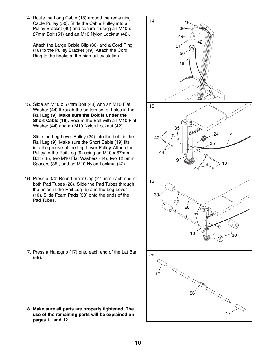 Weider WESY20000 User Manual | Page 10 / 18