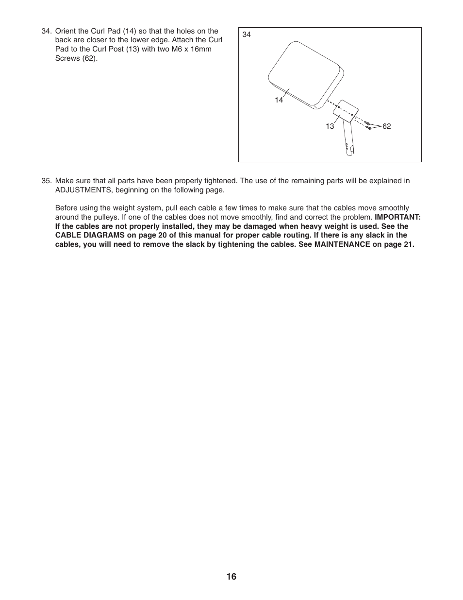 Weider WESY19541 User Manual | Page 16 / 28