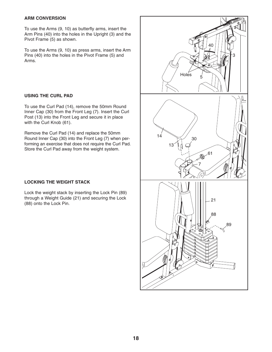 Weider WESY19541 User Manual | Page 18 / 28