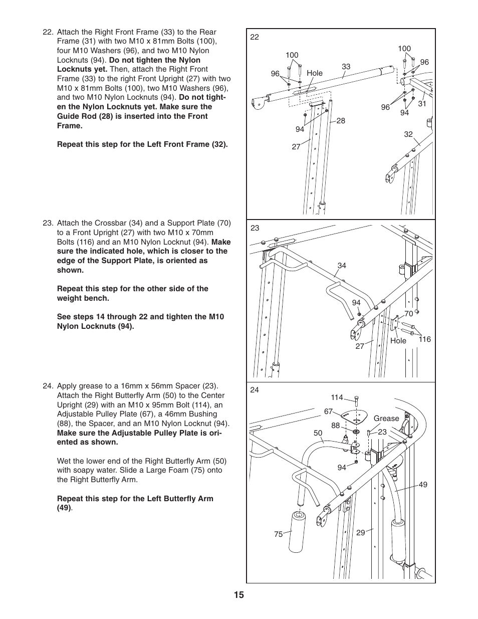 Weider WEBE4496.0 User Manual | Page 15 / 36