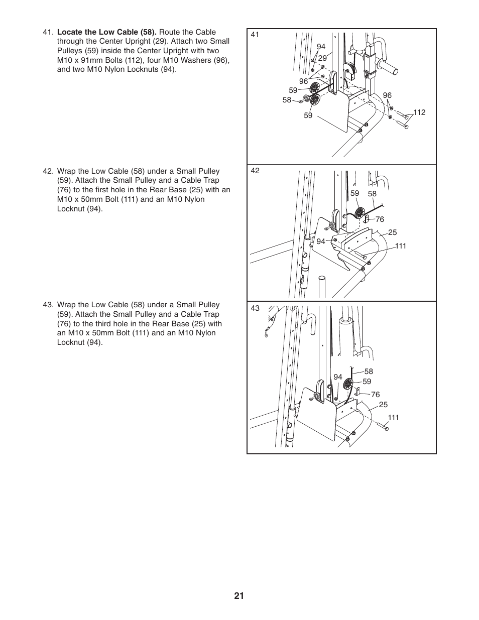 Weider WEBE4496.0 User Manual | Page 21 / 36