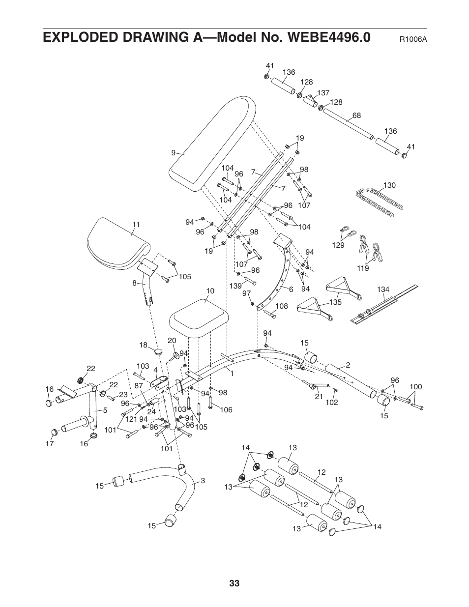 Weider WEBE4496.0 User Manual | Page 33 / 36