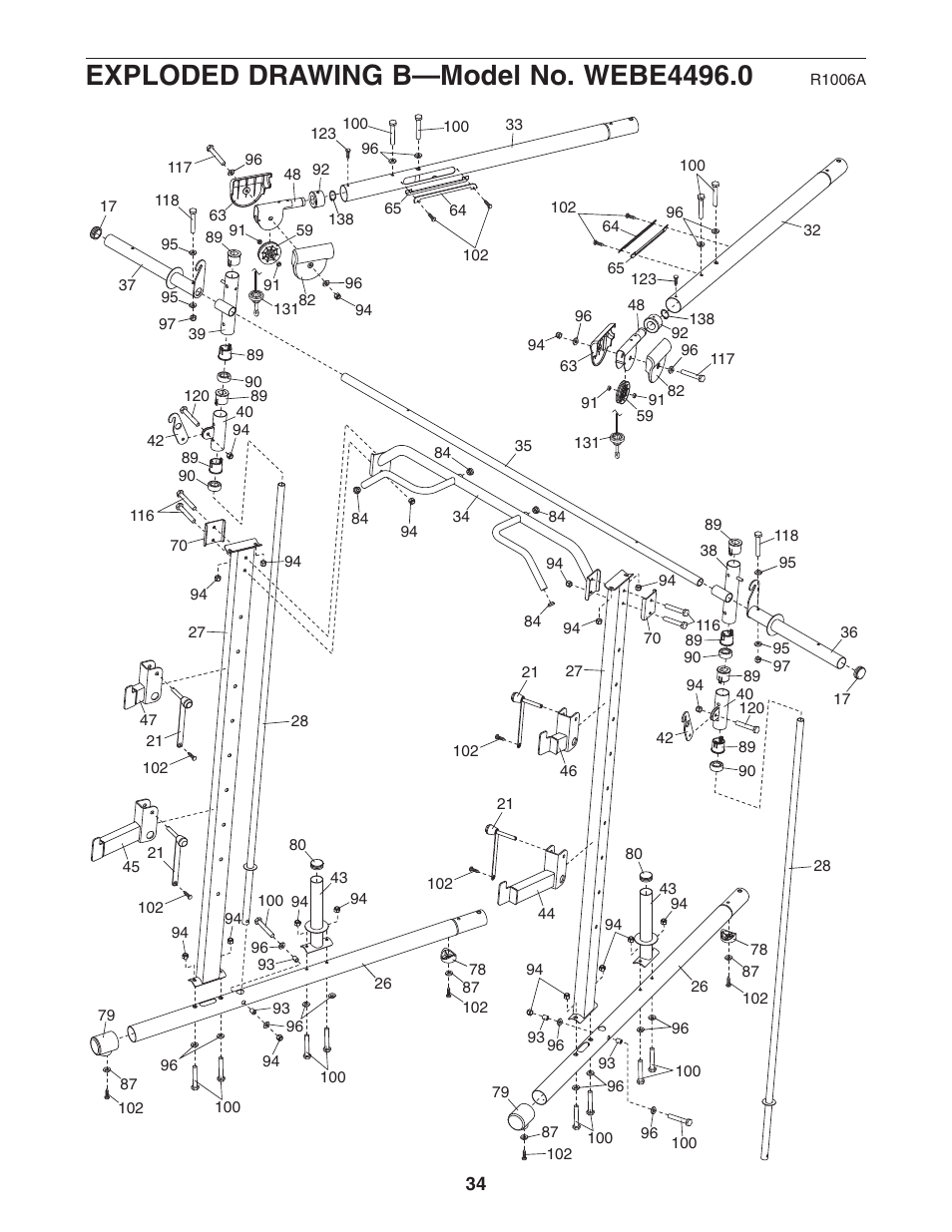 Weider WEBE4496.0 User Manual | Page 34 / 36