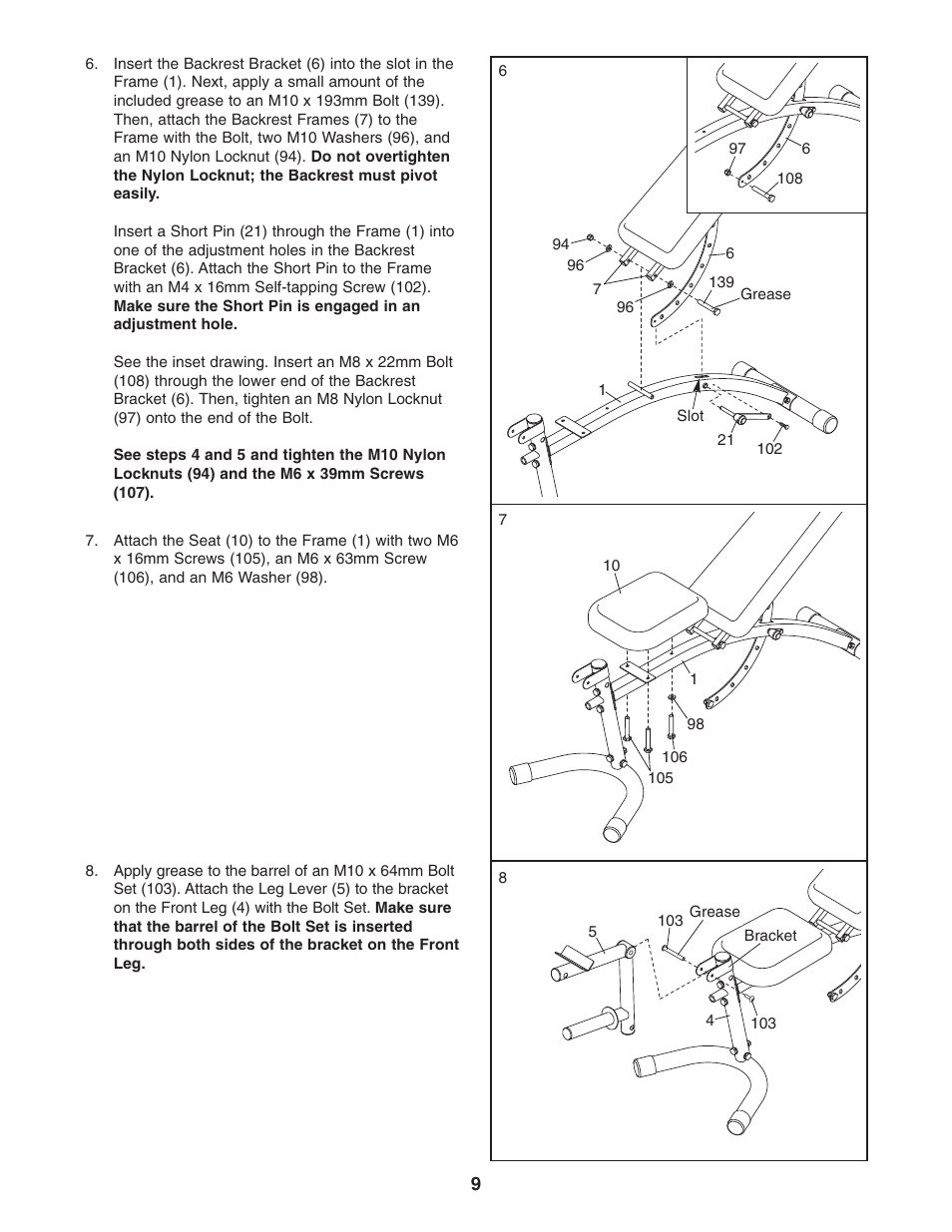 Weider WEBE4496.0 User Manual | Page 9 / 36