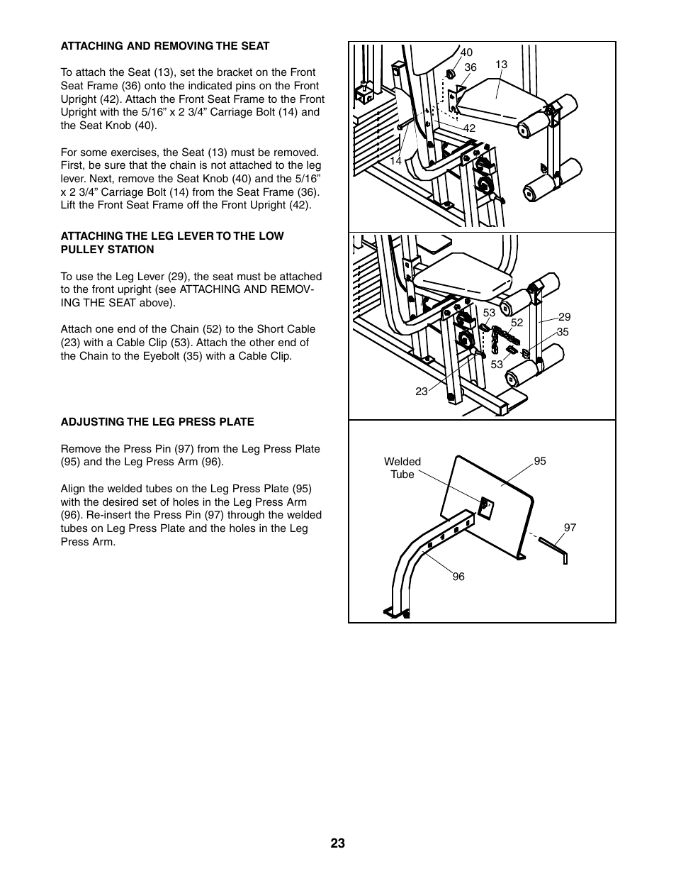 Weider 831.159380 User Manual | Page 23 / 33