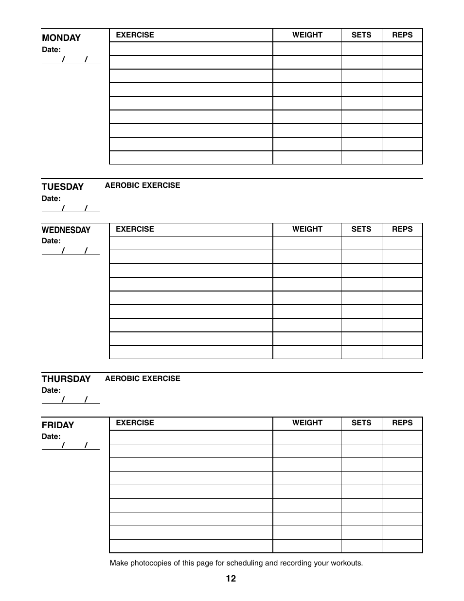 Weider 831.150280 User Manual | Page 12 / 16
