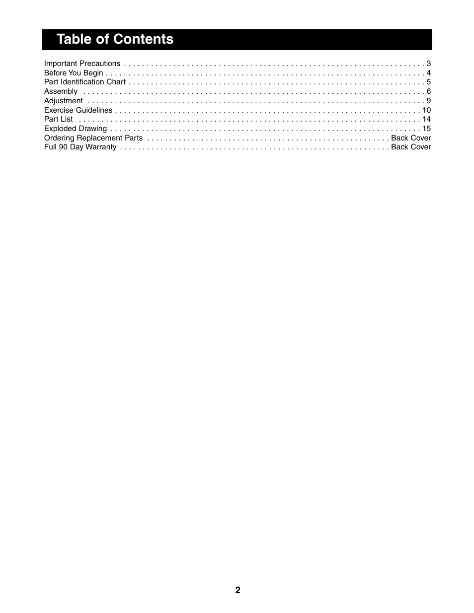 Weider 831.150280 User Manual | Page 2 / 16