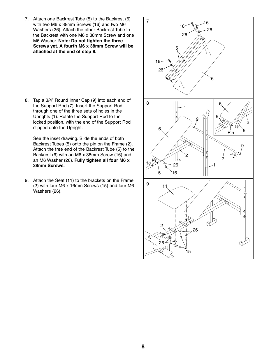 Weider 831.150280 User Manual | Page 8 / 16