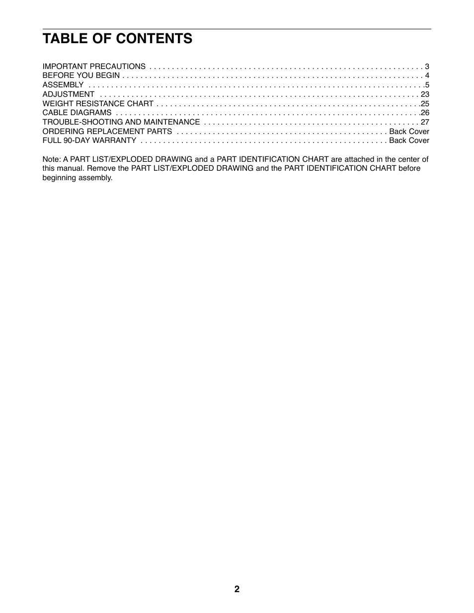 Weider 831.159530 User Manual | Page 2 / 35