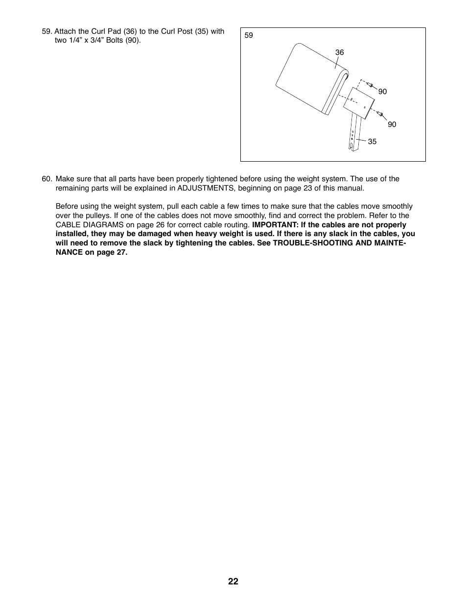 Weider 831.159530 User Manual | Page 22 / 35