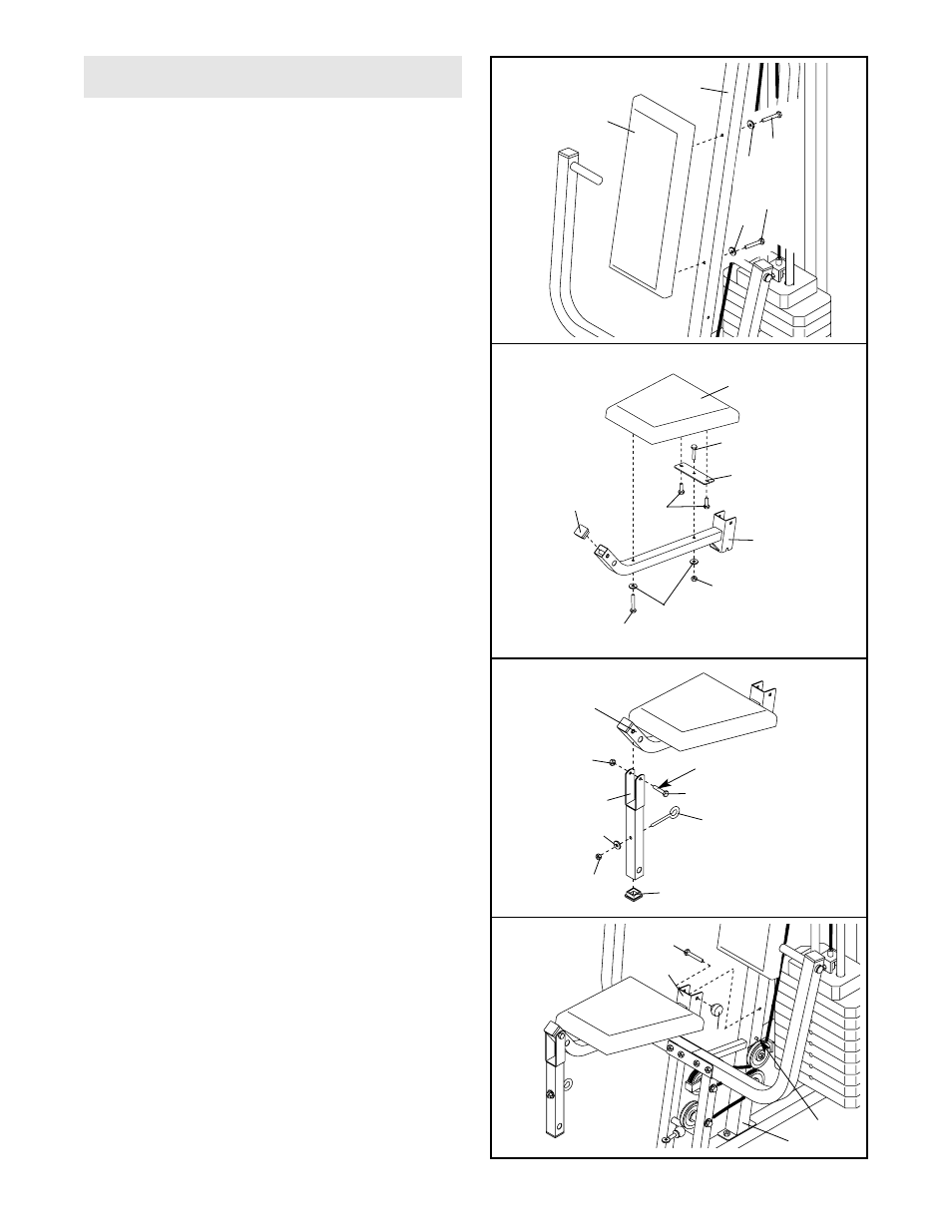 Seat assembly | Weider WESY29510 User Manual | Page 14 / 30