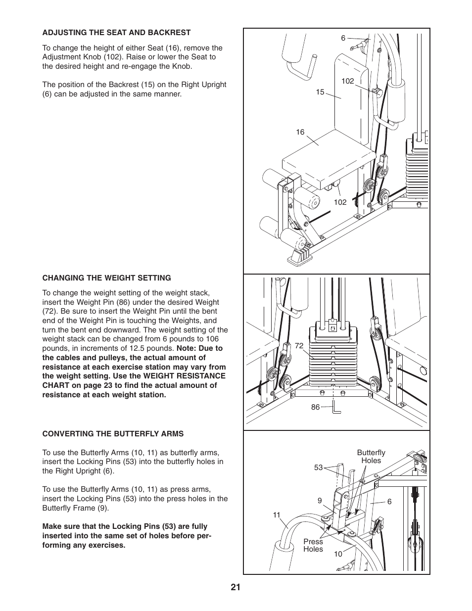 Weider WESY29521 User Manual | Page 21 / 32