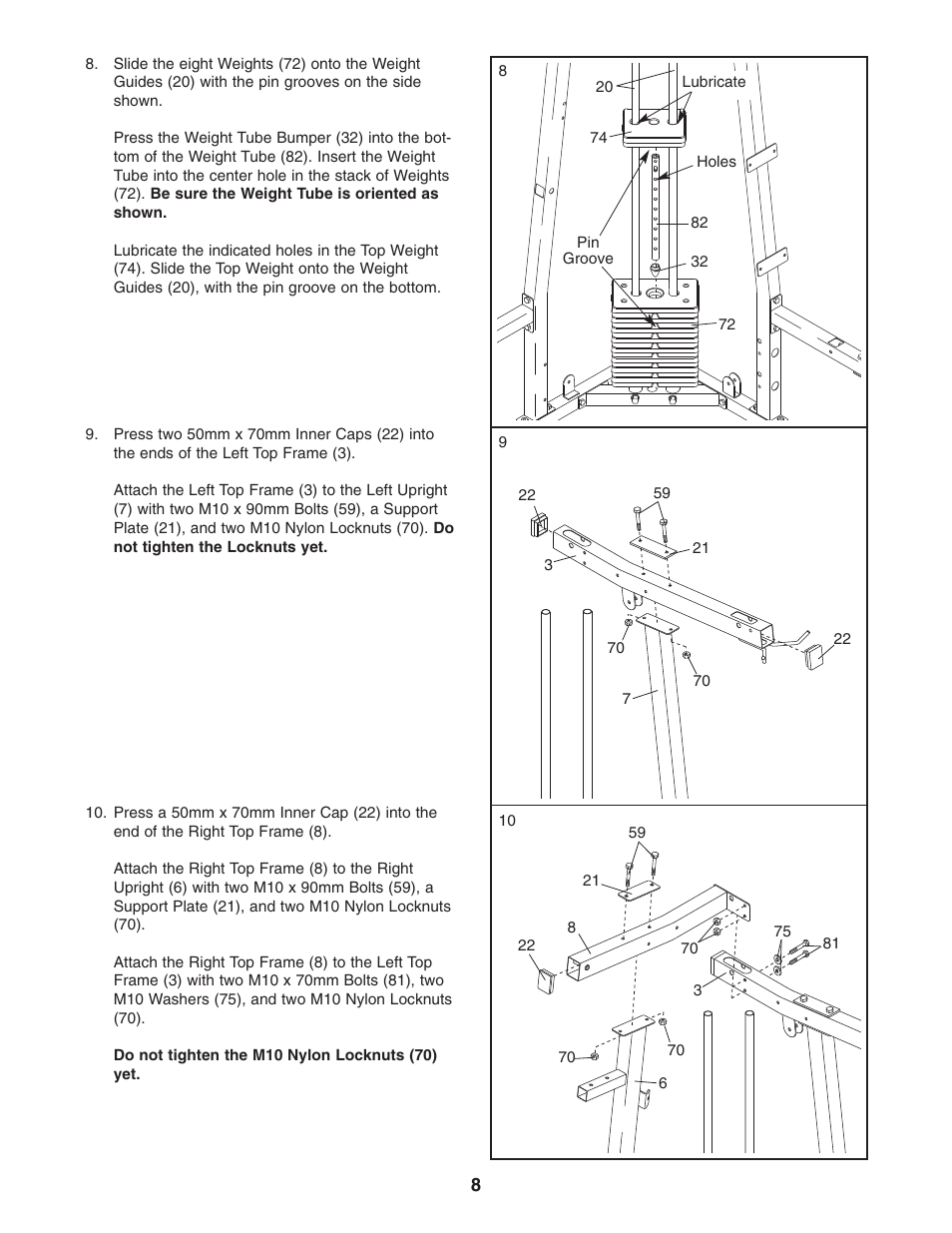 Weider WESY29521 User Manual | Page 8 / 32